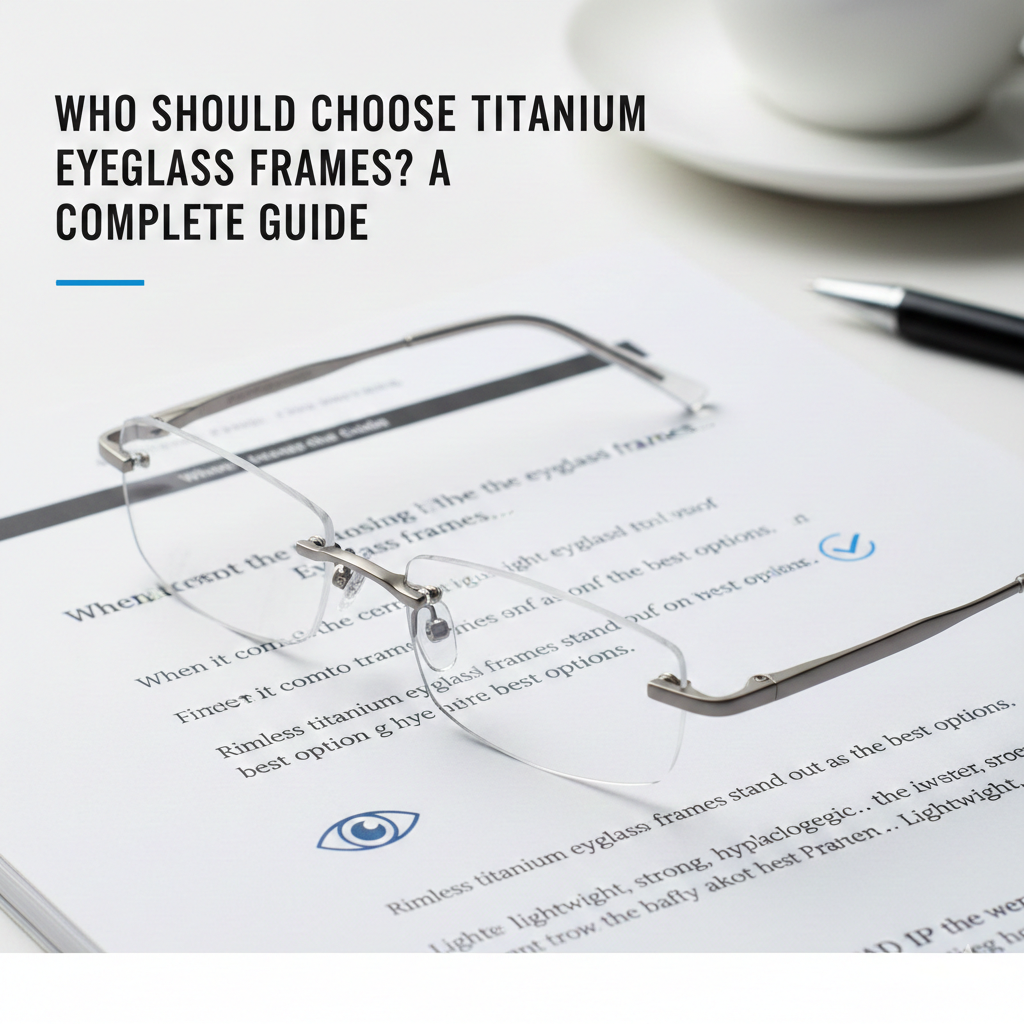 Titanium rimless eyeglasses